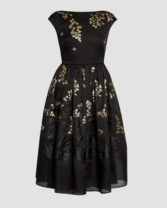 Organza Fil Coupé Midi Dress