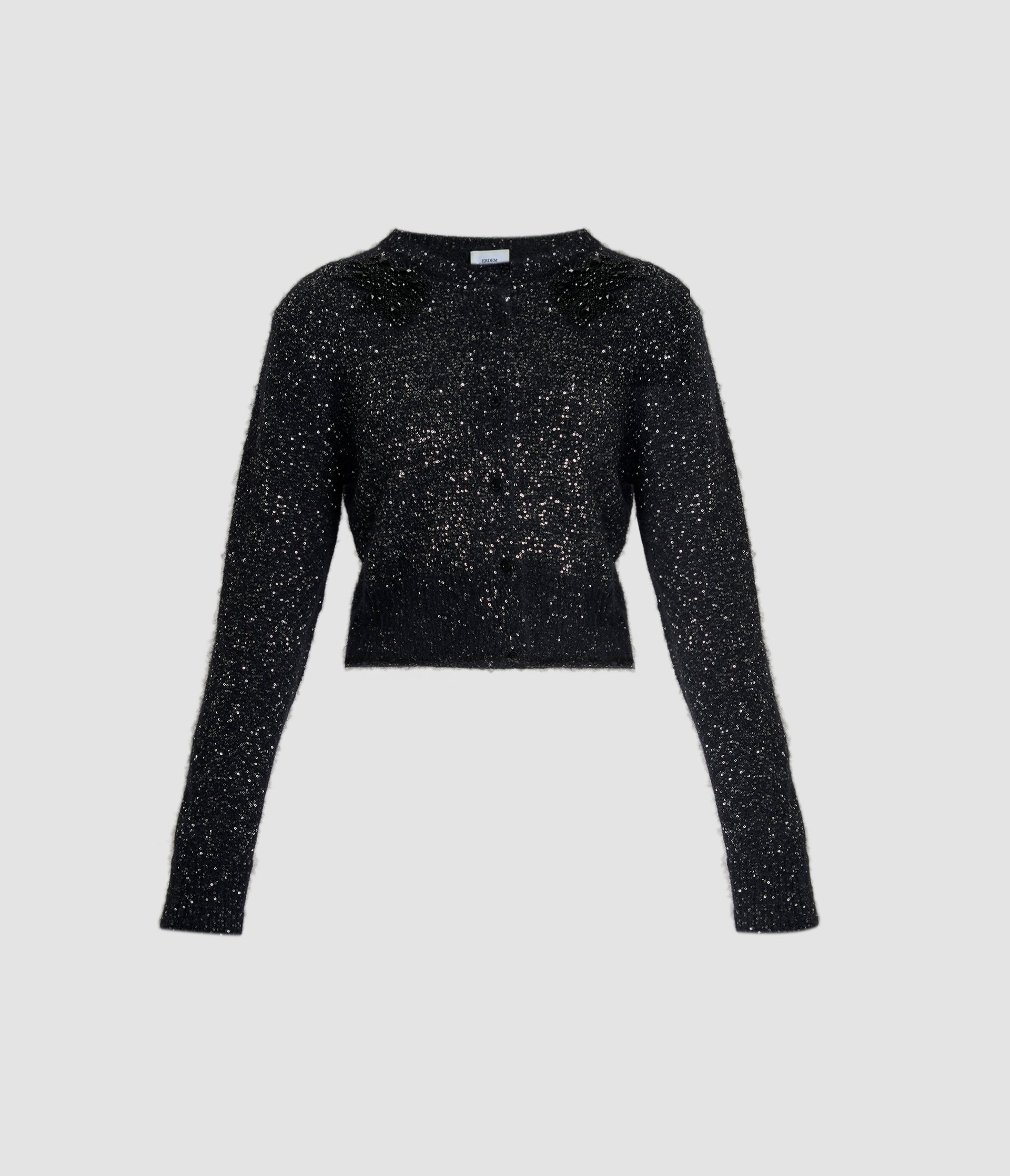 Embellished Sequin Cropped Cardigan