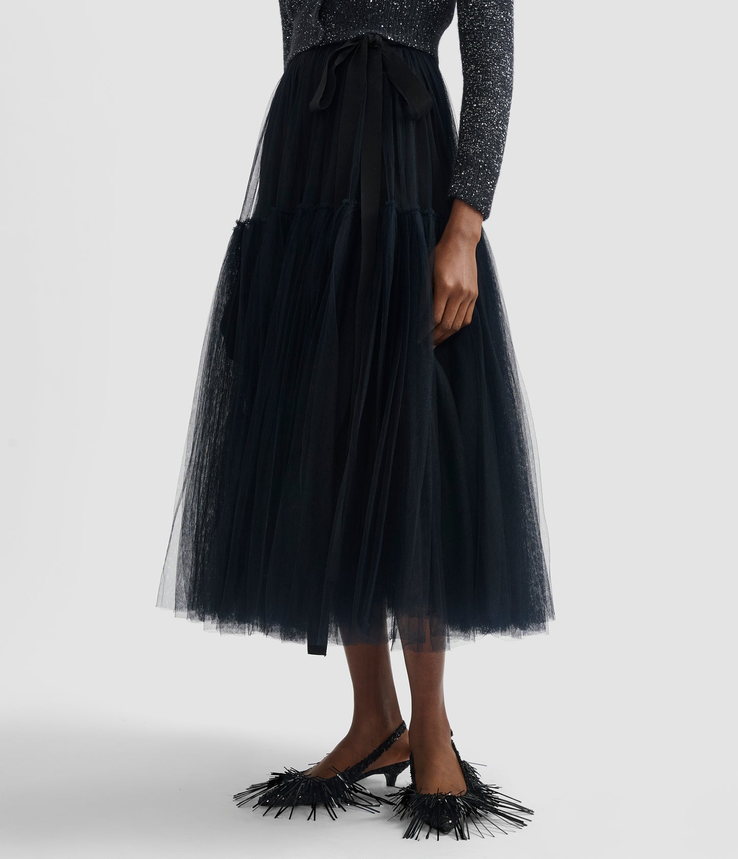 Tulle Full Midi Skirt
