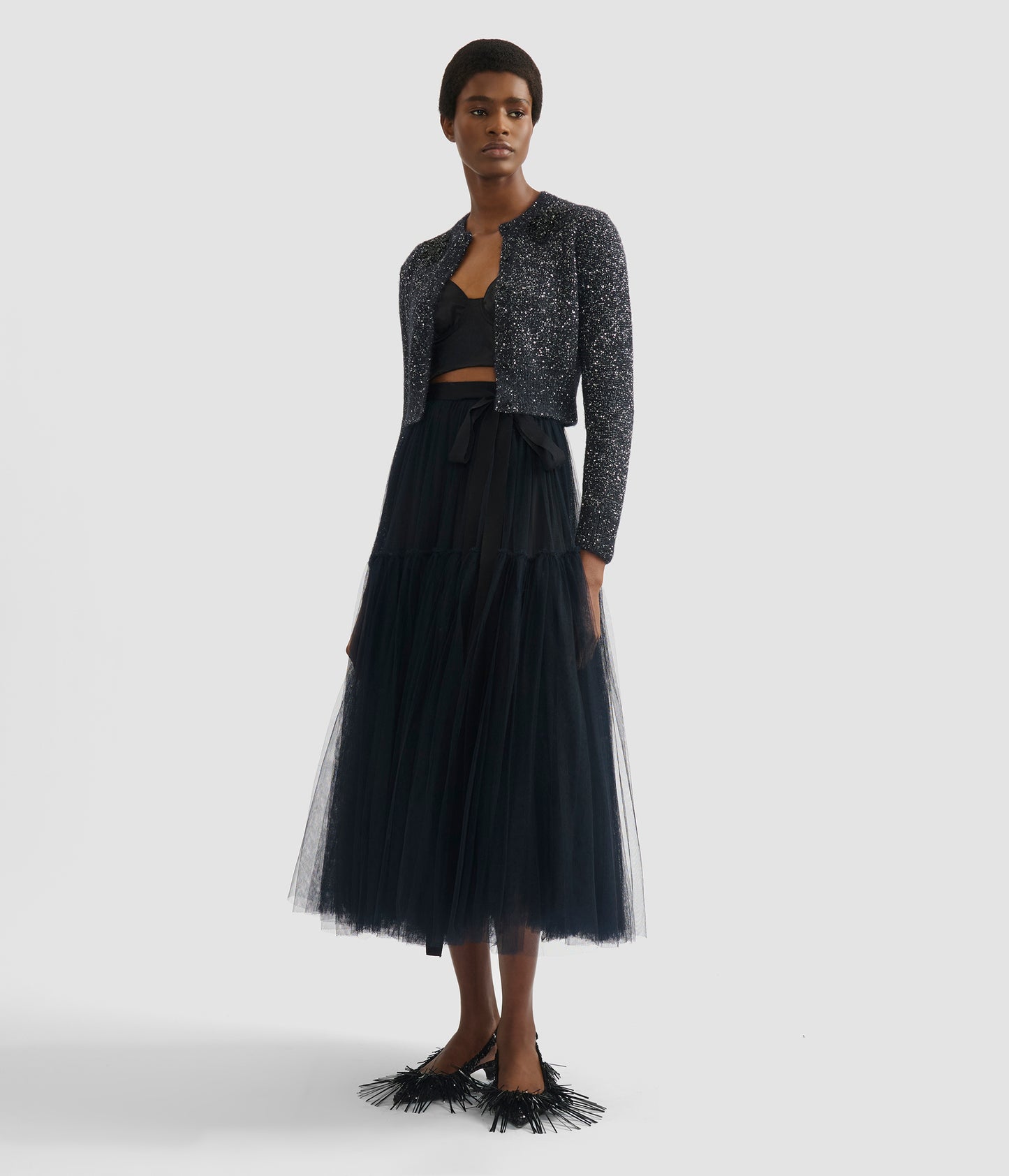 Tulle Full Midi Skirt