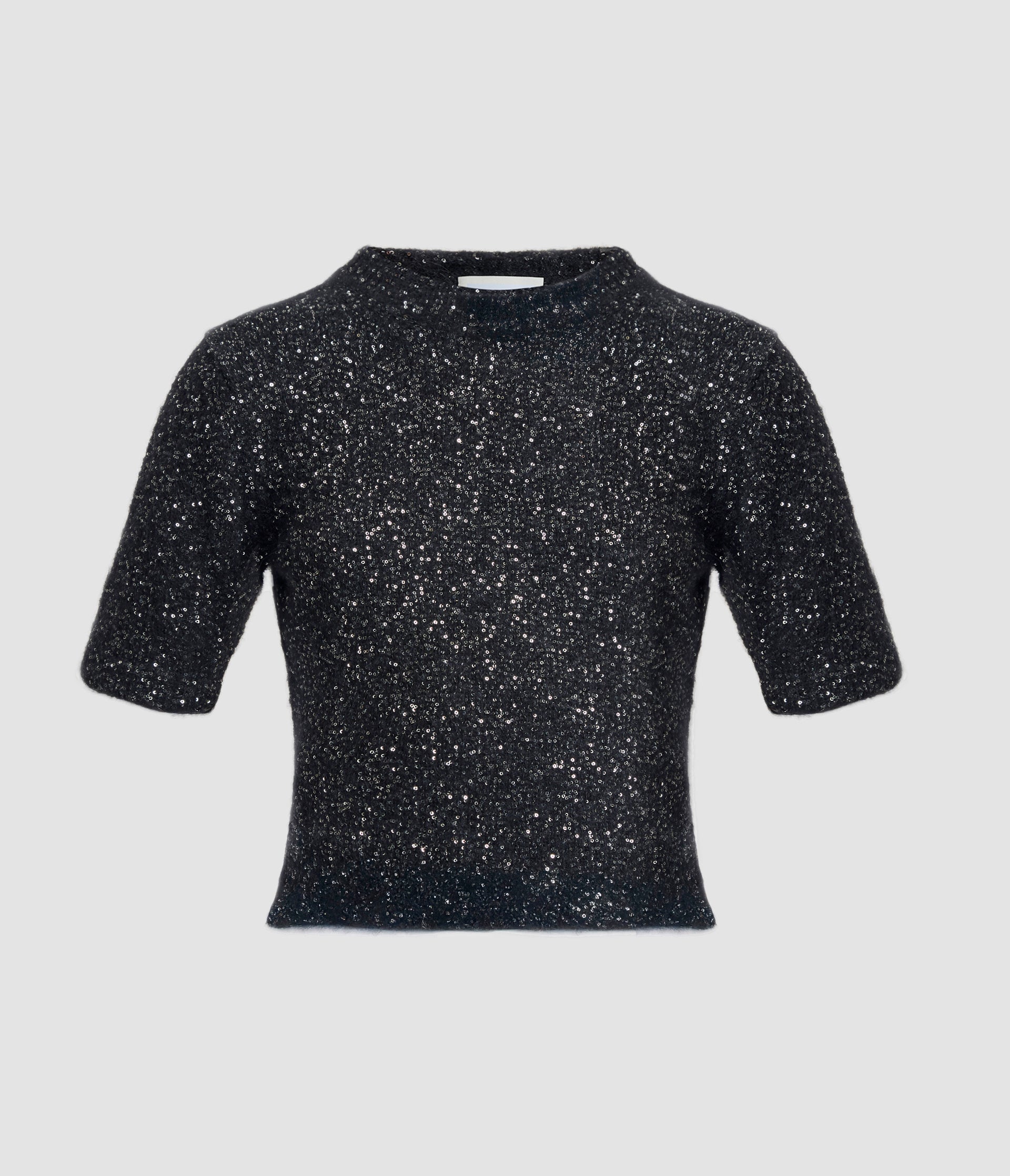 Sequin Short Sleeve Knit Top