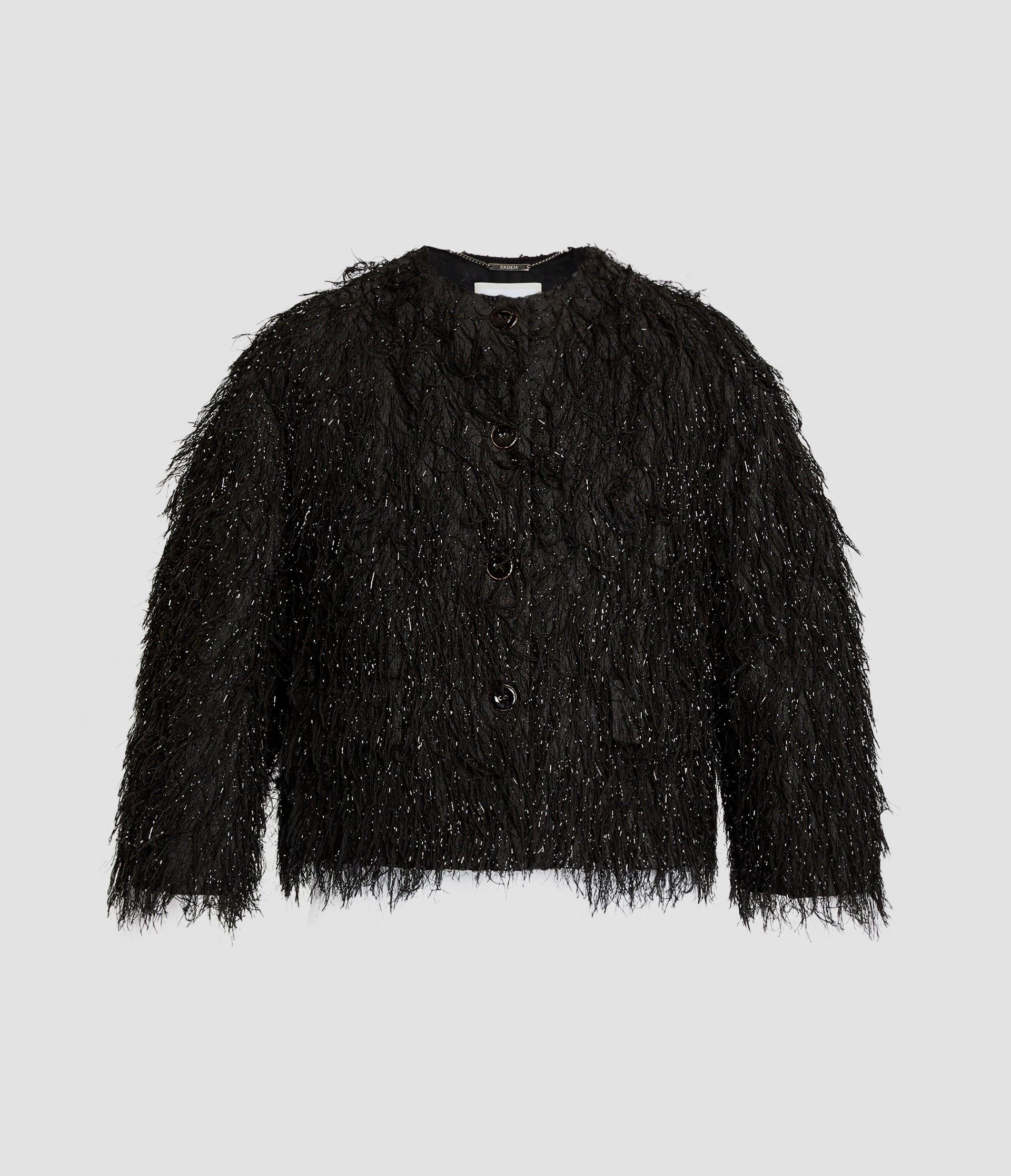 Lurex Fil Coupé Cropped Jacket