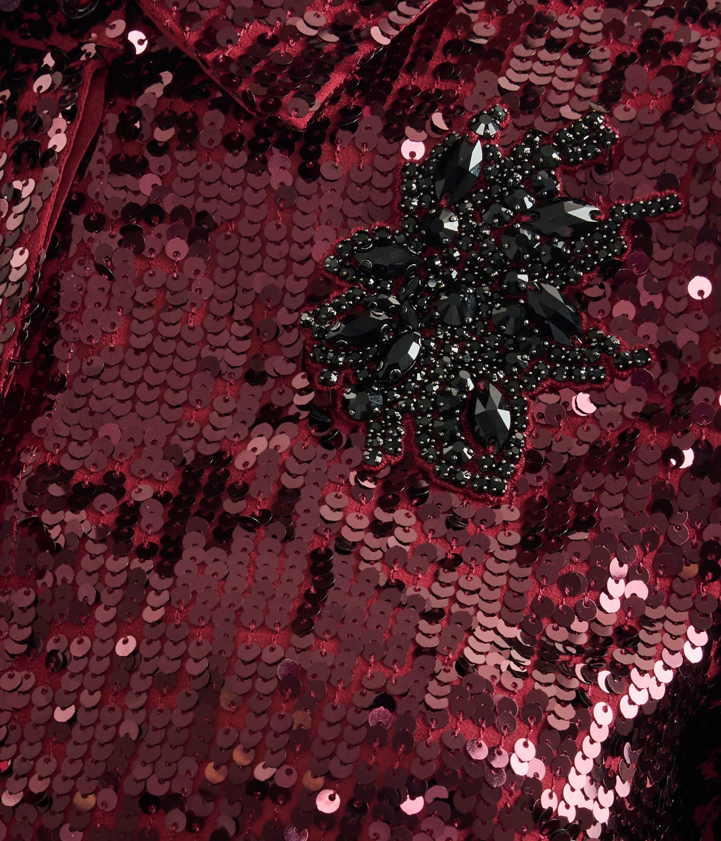 Embellished Sequin Long Sleeve Shirt