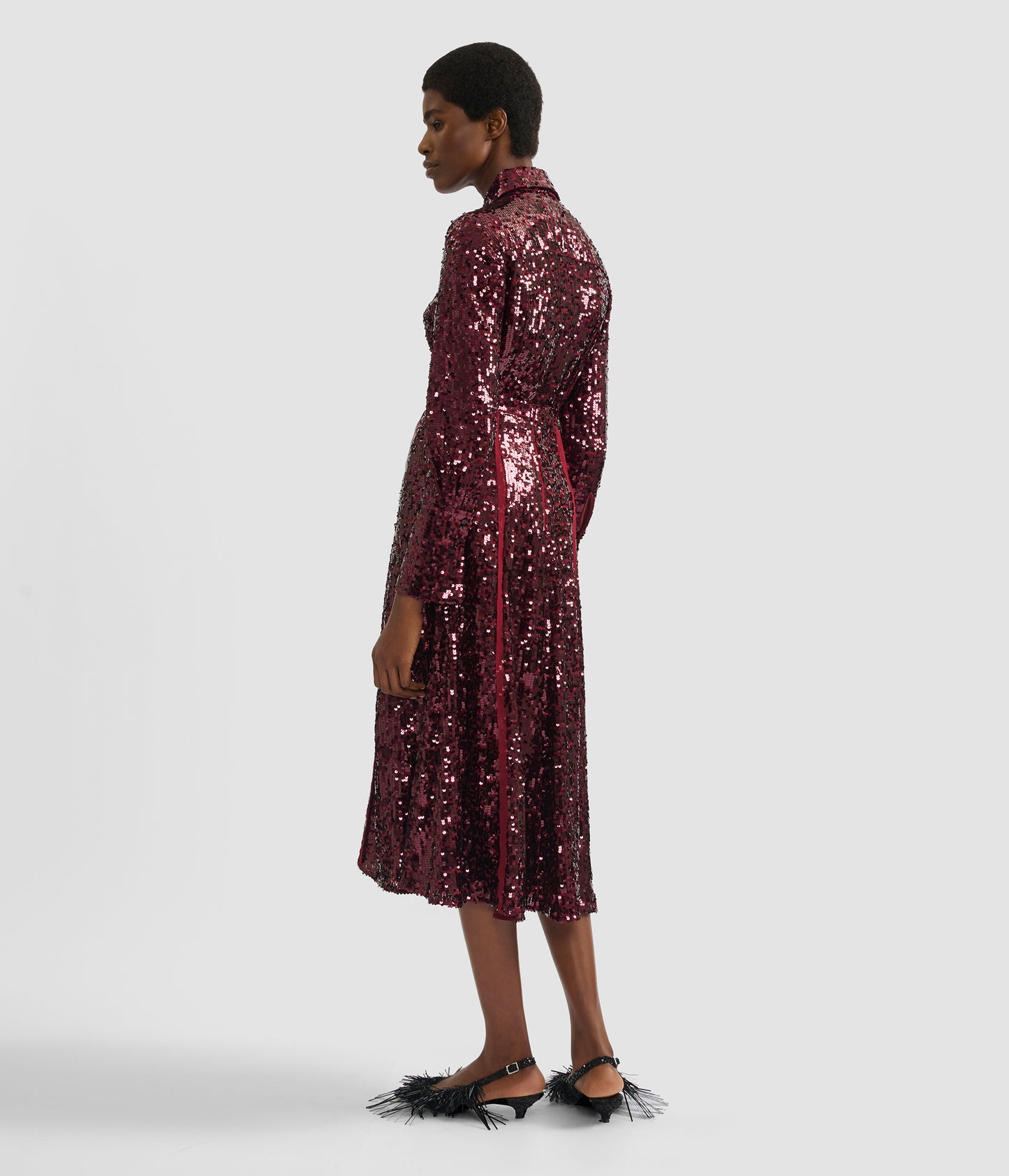 Sequin A Line Midi Skirt