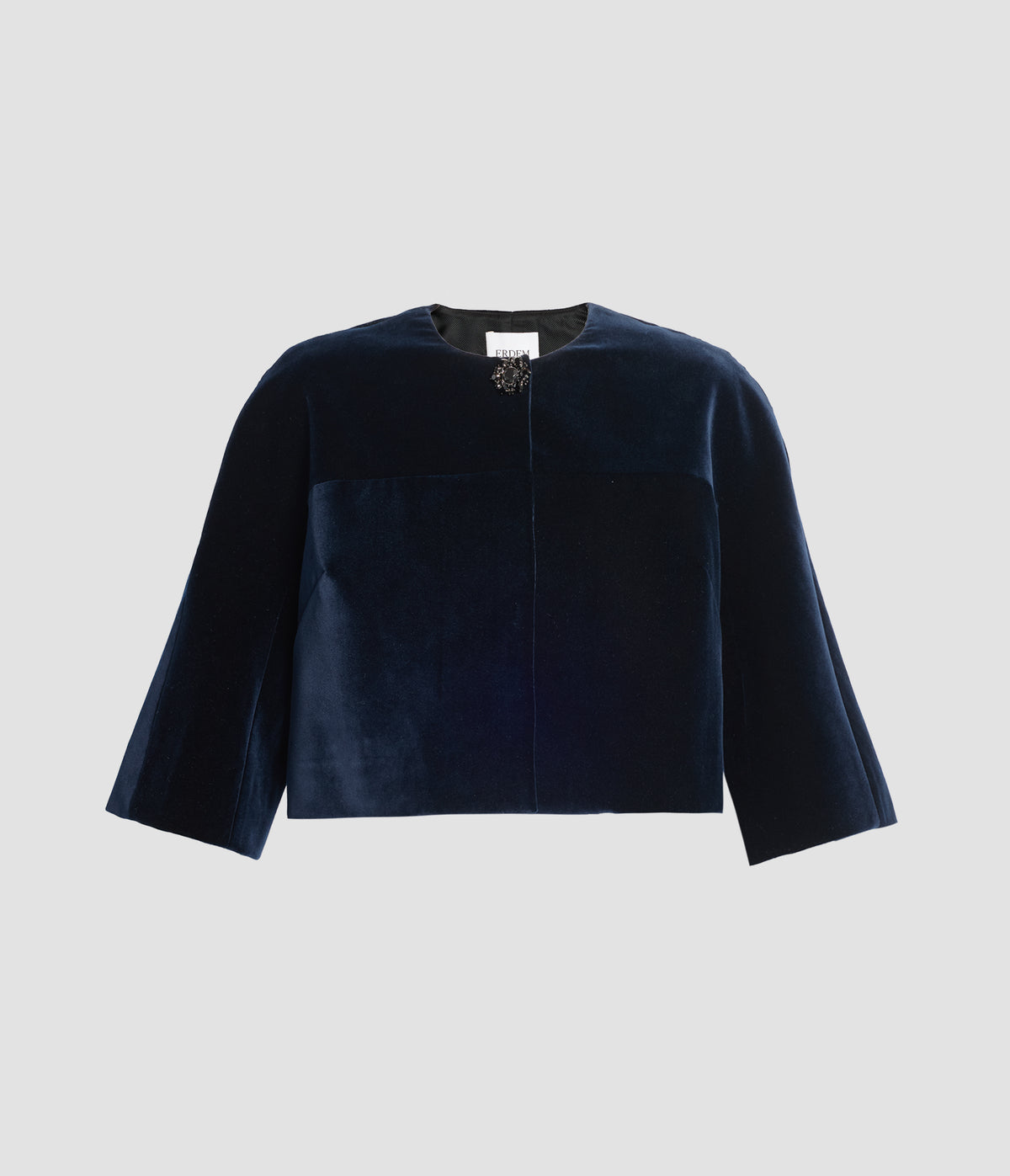 Embellished Velvet Cropped Evening Jacket