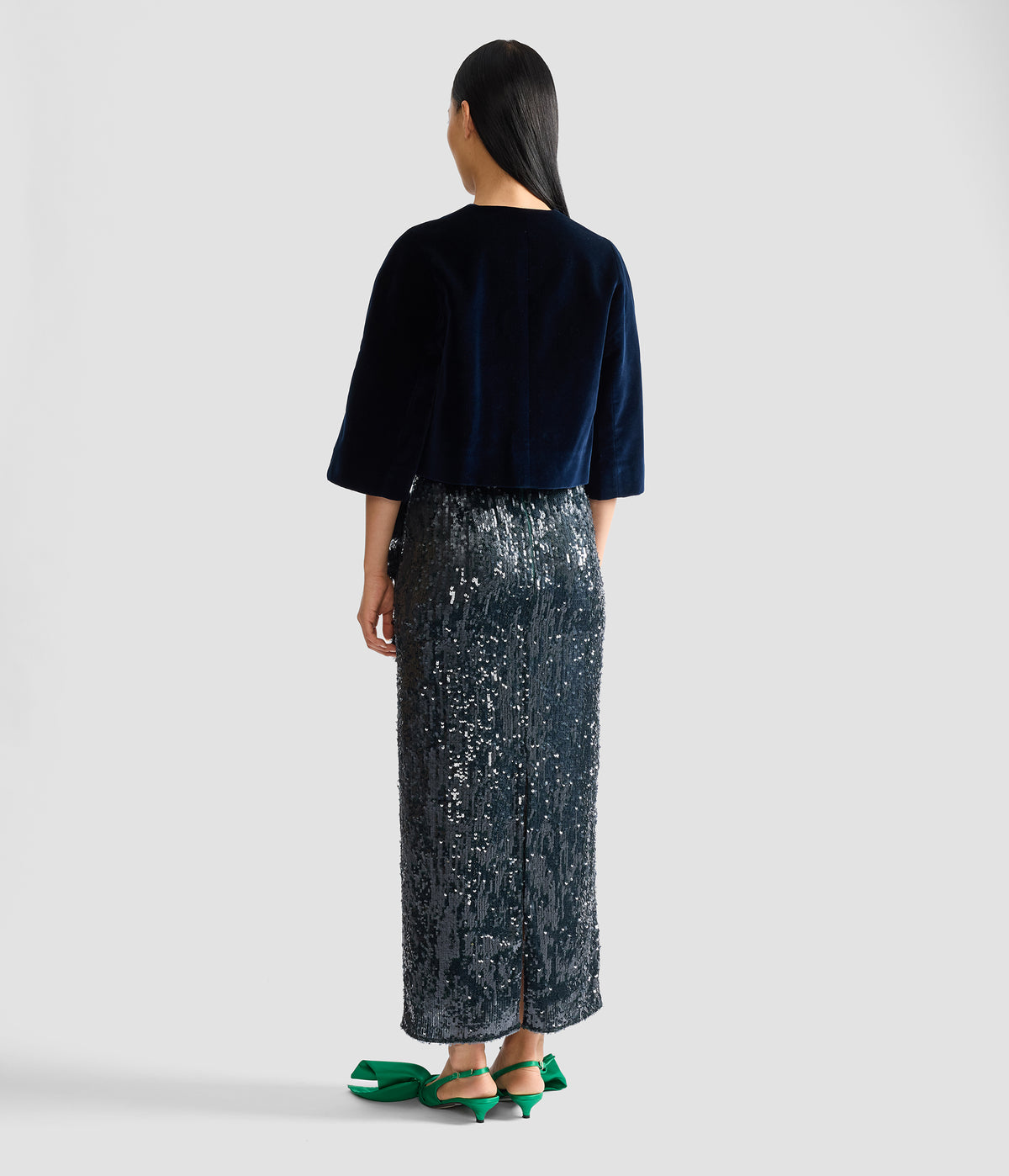 Velvet Cropped Evening Jacket