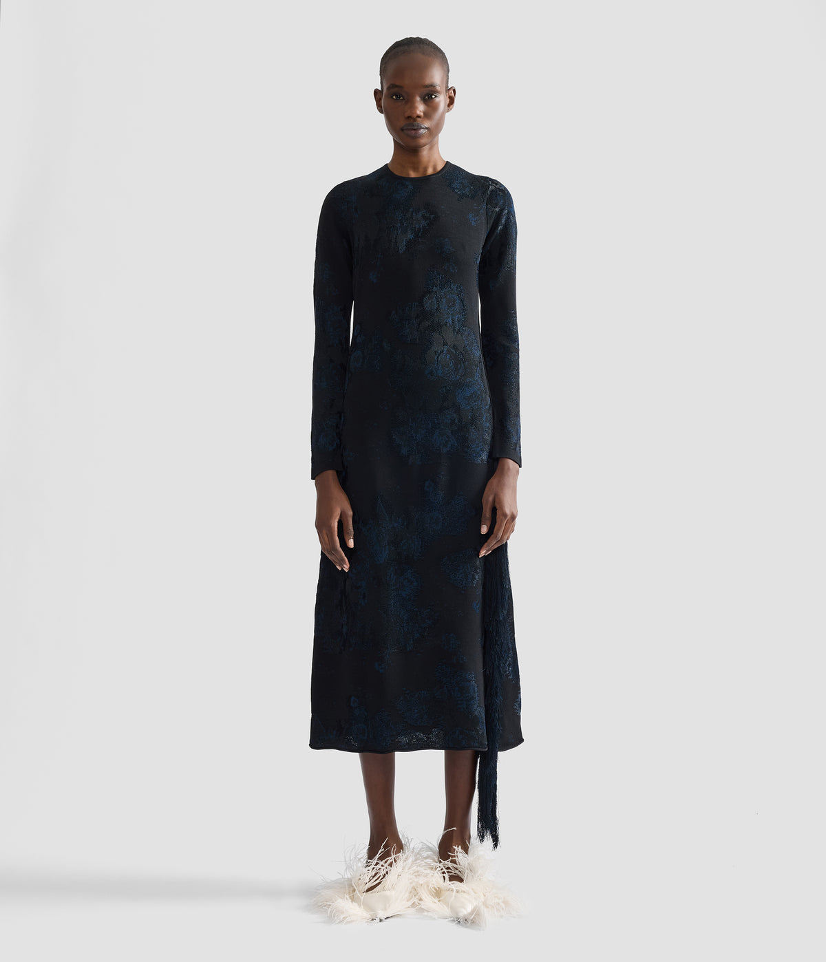 Knit Jacquard Midi Dress