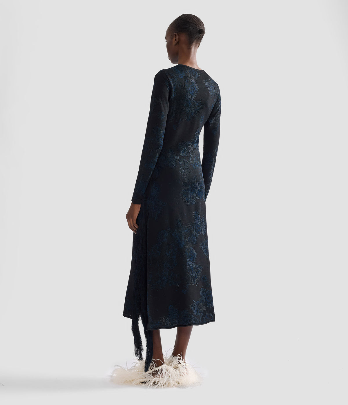 Knit Jacquard Midi Dress