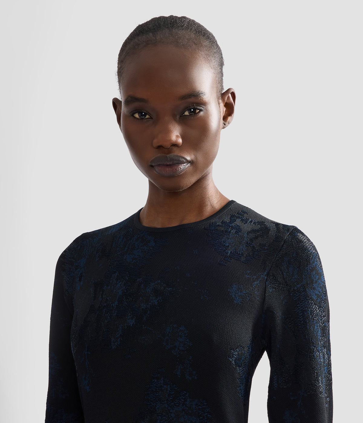 Knit Jacquard Midi Dress