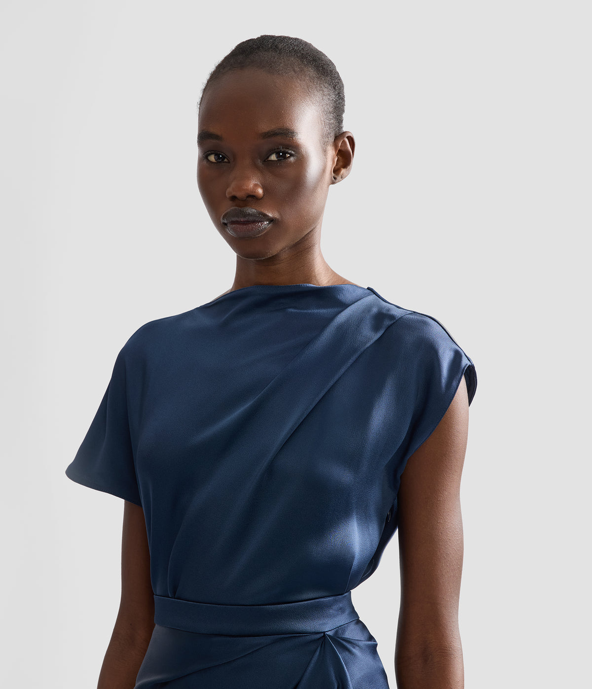 Satin Draped Top
