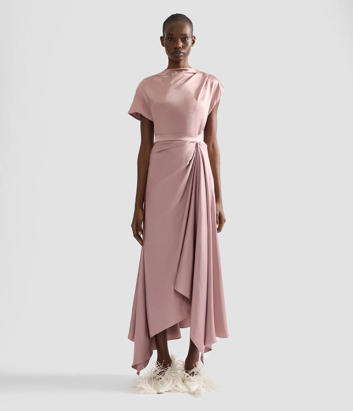Satin Draped Top