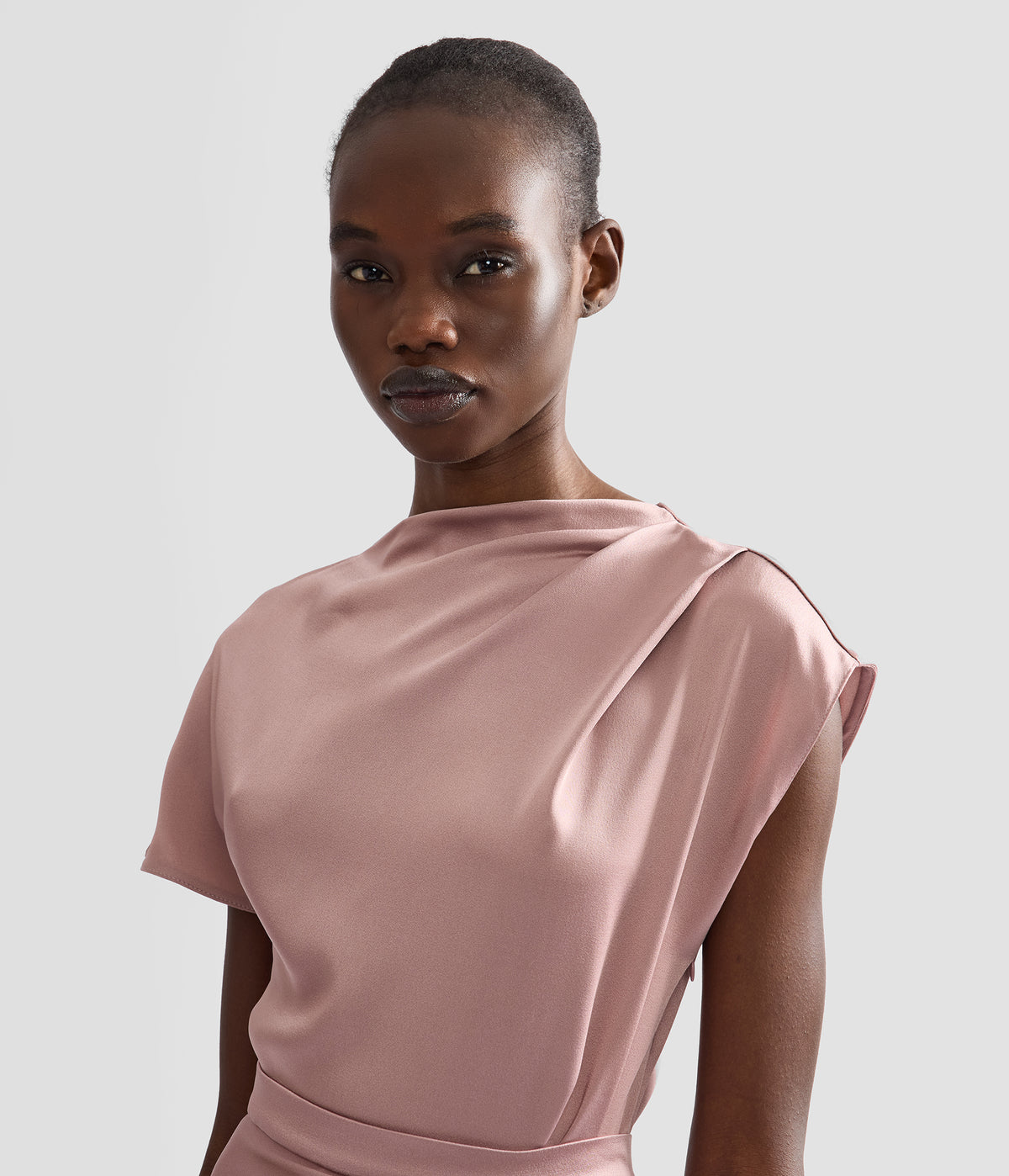 Satin Draped Top
