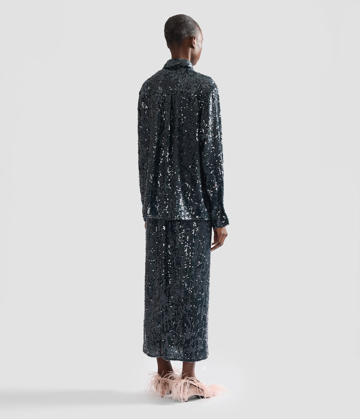 Sequin Long Sleeve Shirt