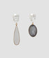 Asmmetric Pearl And Mother Of Pearl Earring