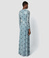 Sequin Long Sleeve Floor Length Gown