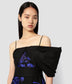 Strappy Dress With Aysmmetric Shoulder Overlay