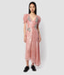 Short Sleeve Sequin V Neck With Asymmetrical Dropped Hem