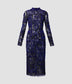 Beaded Long Sleeve Fitted Dress