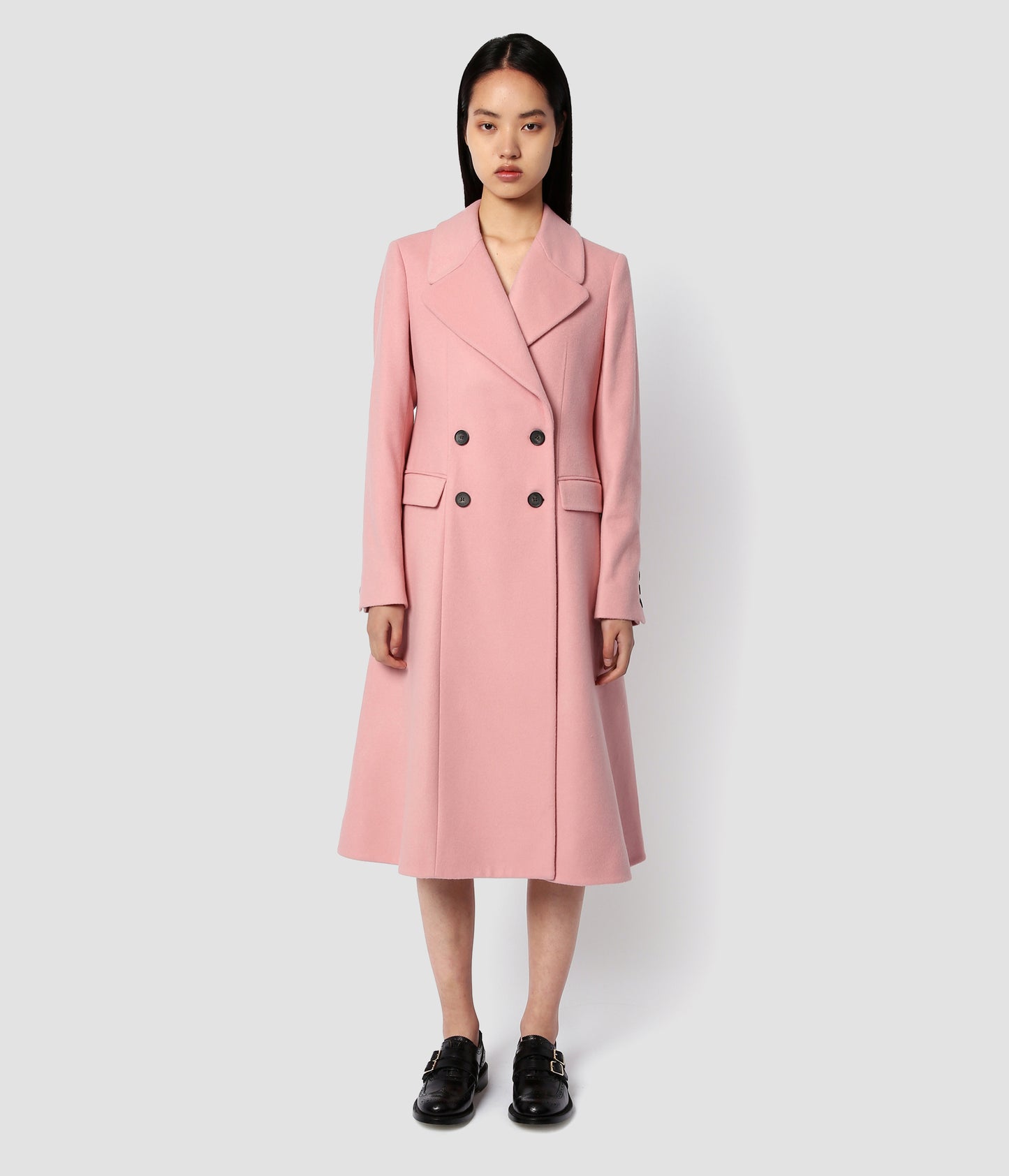 Cashmere Double Breasted Longline Coat