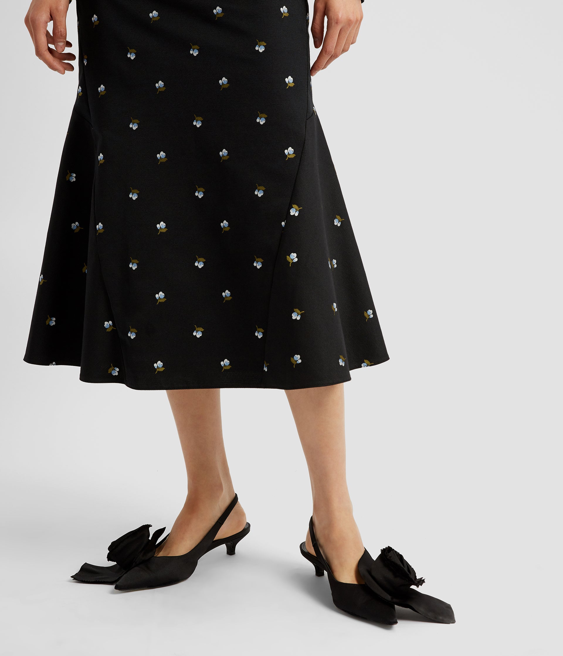 Pencil Fit-Flare Skirt
