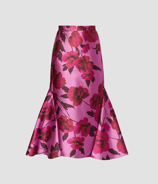 Pencil Fit-Flare Skirt