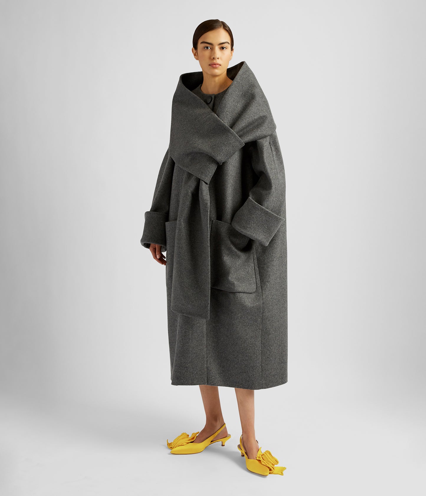 Coat With Detachable Scarf