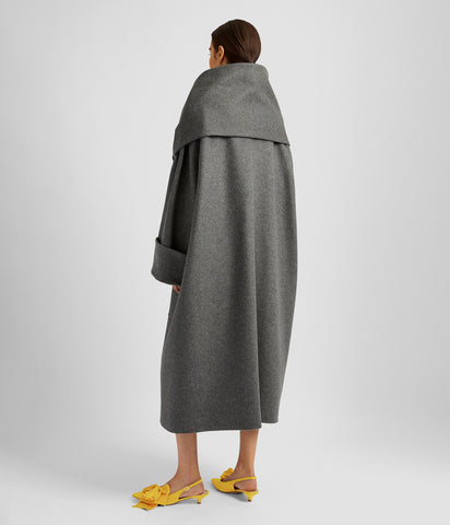 Coat With Detachable Scarf