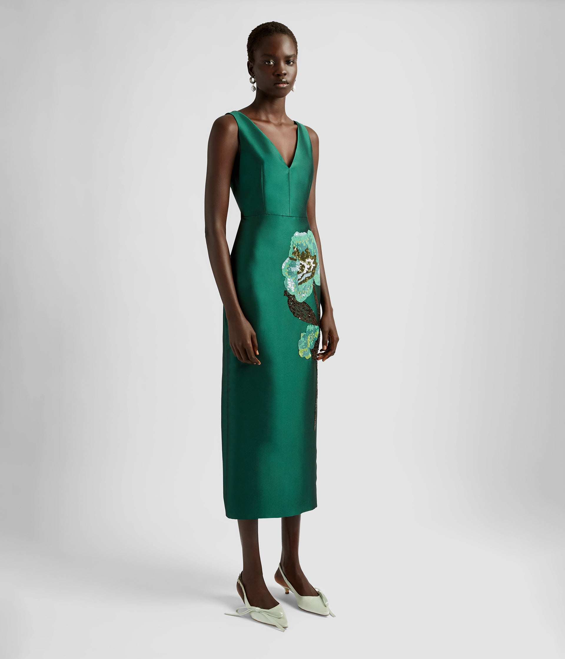 Sleeveless V Neck Midi Dress | Erdem.com โ ERDEM sleeveless-v-neck-midi-dress-erdem-com-erdem