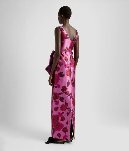 Sleeveless Gown With Front Bow Detail