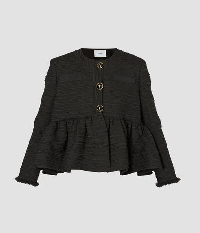 Crop Jacket With Peplum