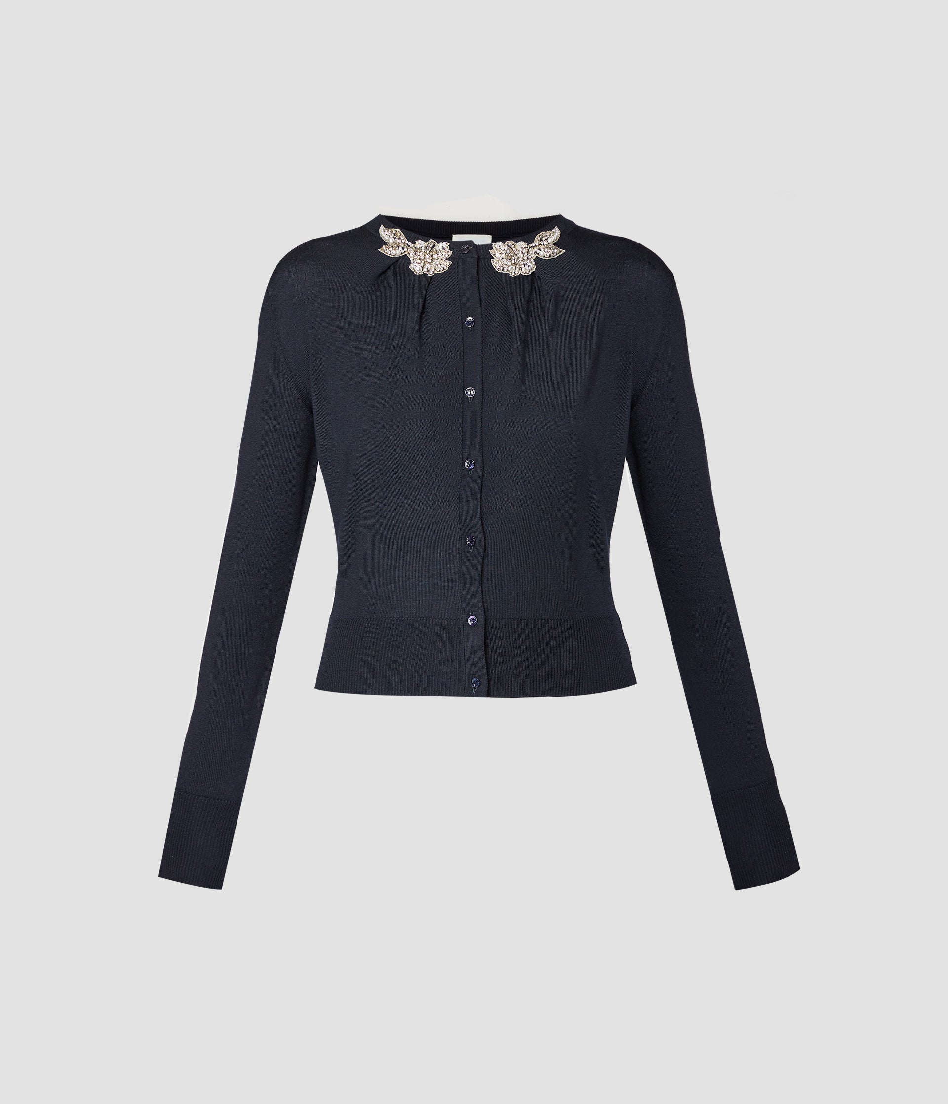 Drape Detail Knit Cardigan