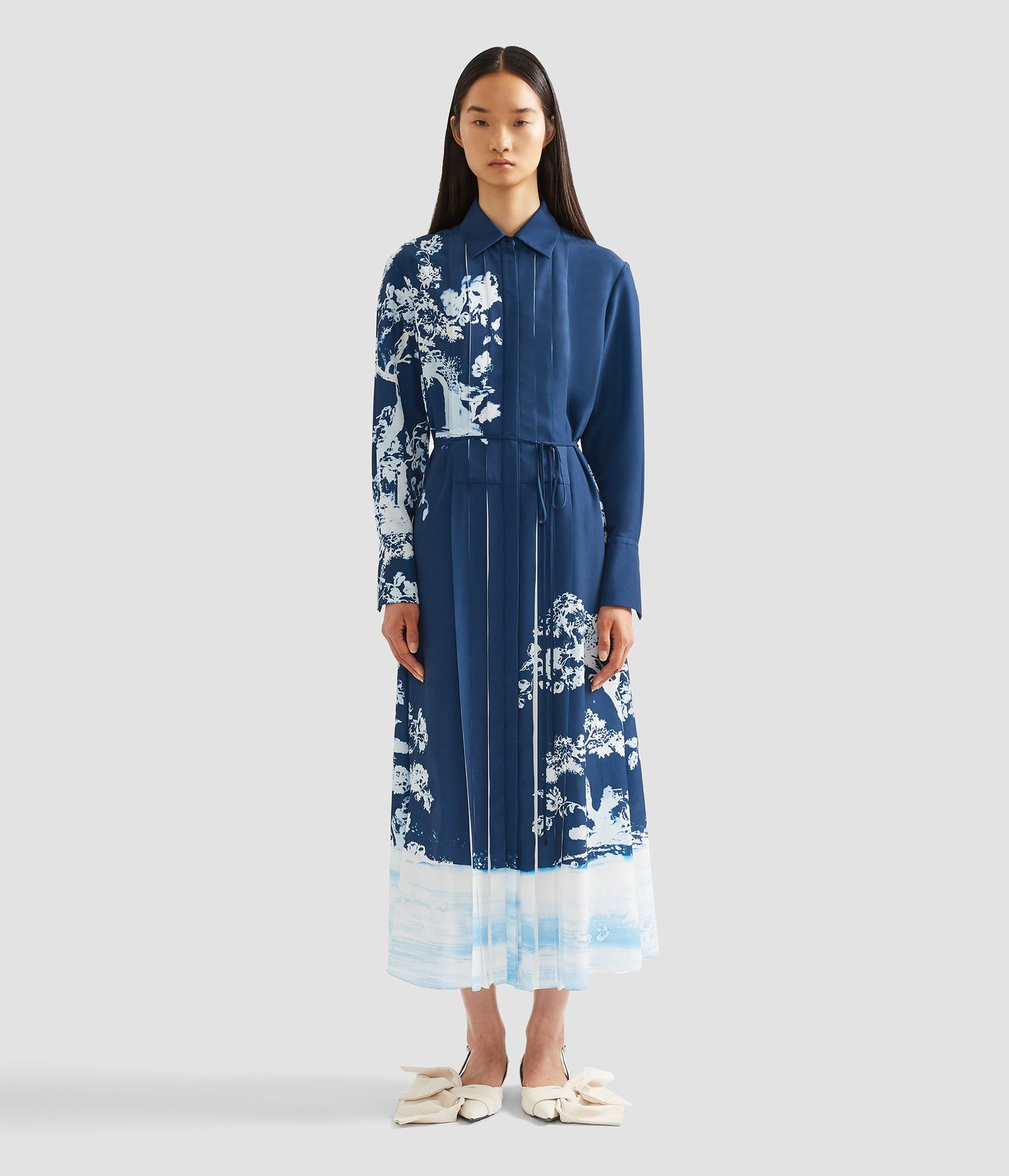 Long Sleeve Midi Shirt Dress