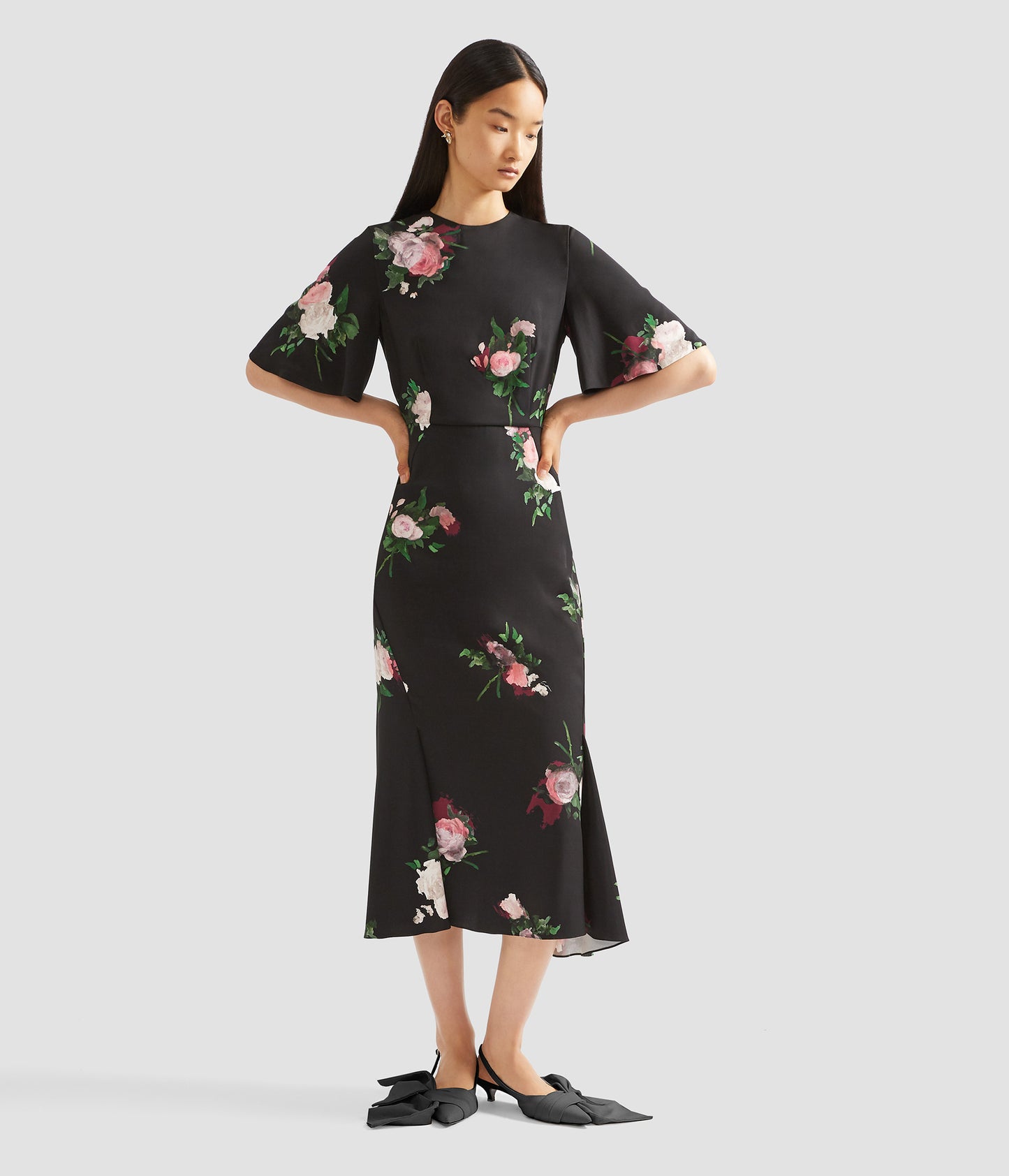 Short Sleeve Midi Dress