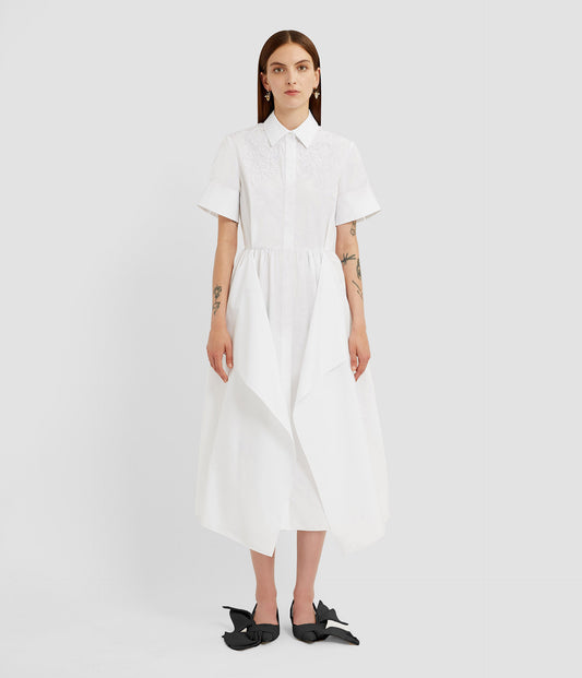 Short Sleeve Midi Shirt Dress