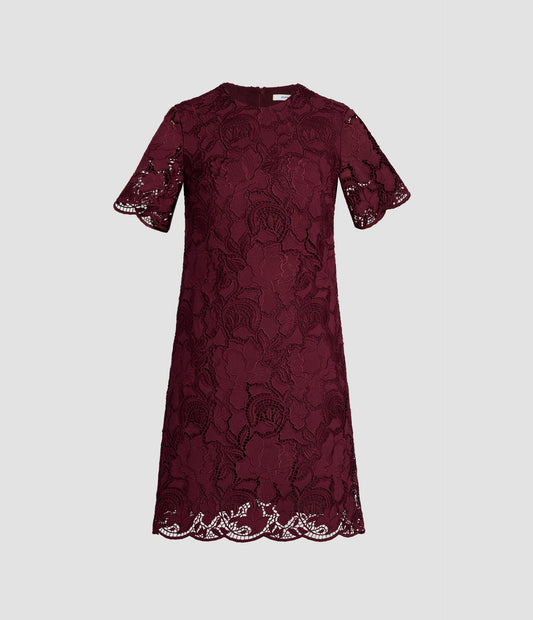 Floral Cutwork Mini Dress
