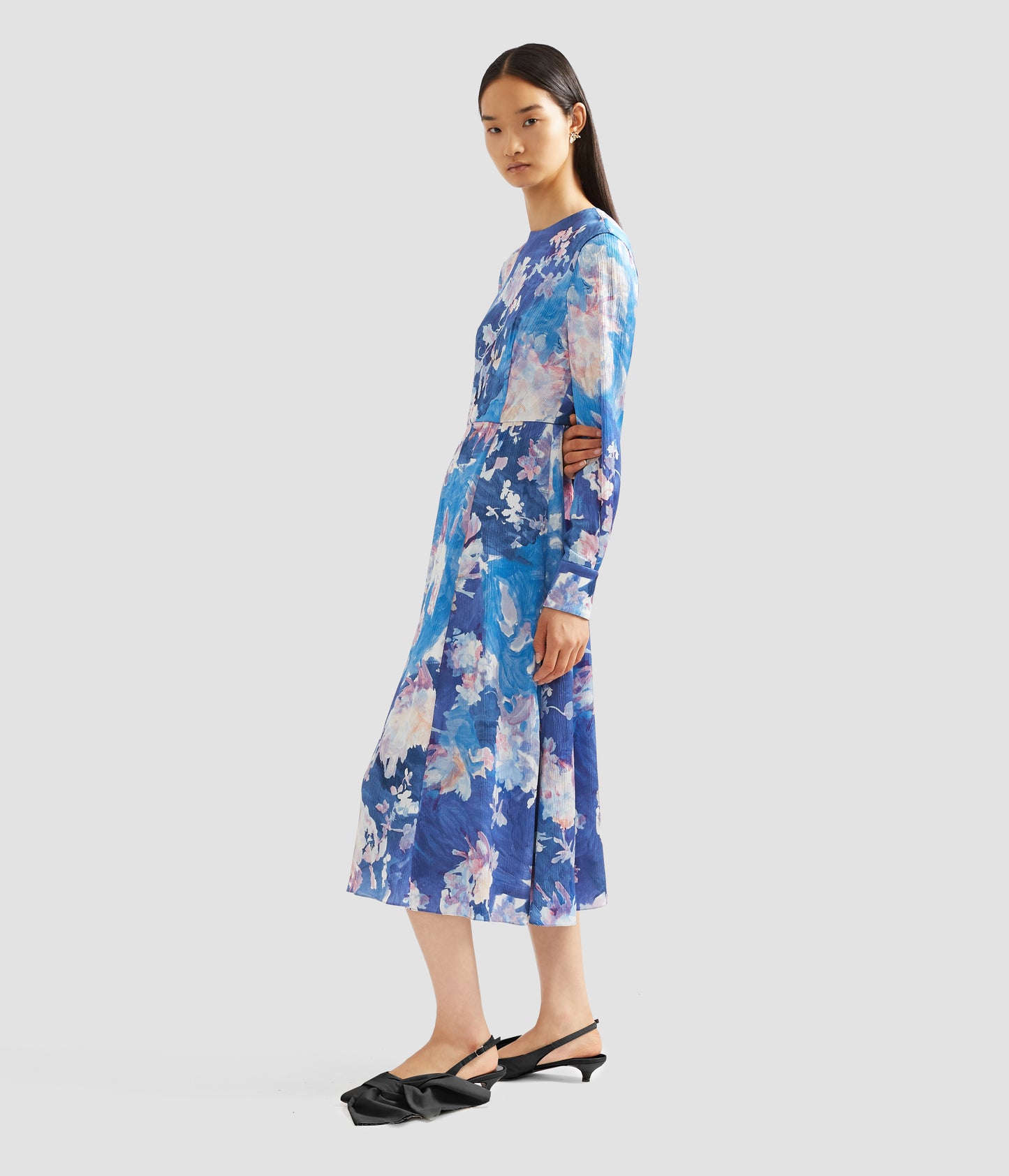 Long Sleeve Midi Cocktail Dress