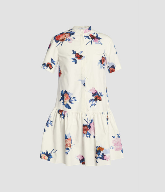 Floral Print Peplum Mini Dress