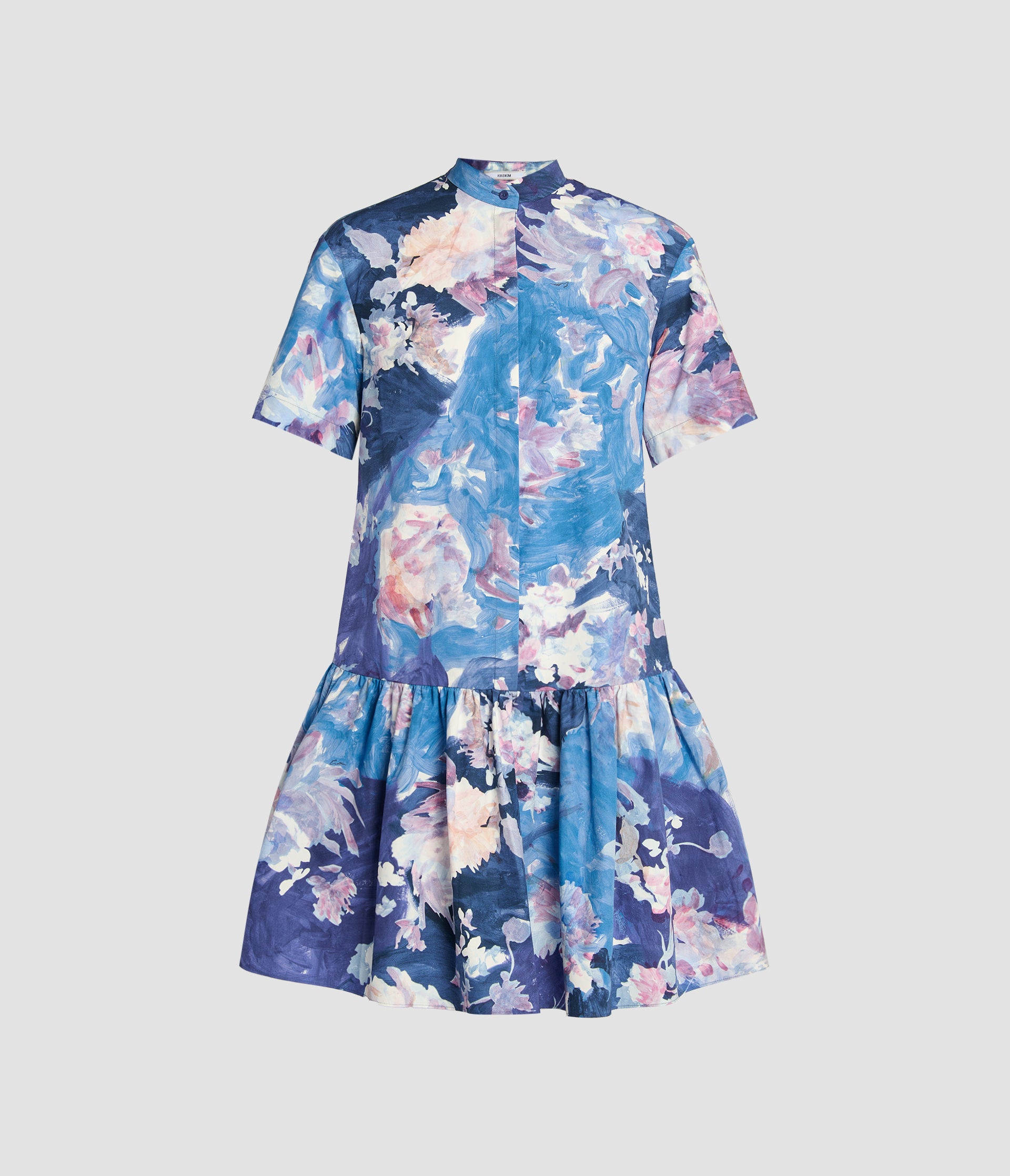 Floral Print Peplum Mini Dress