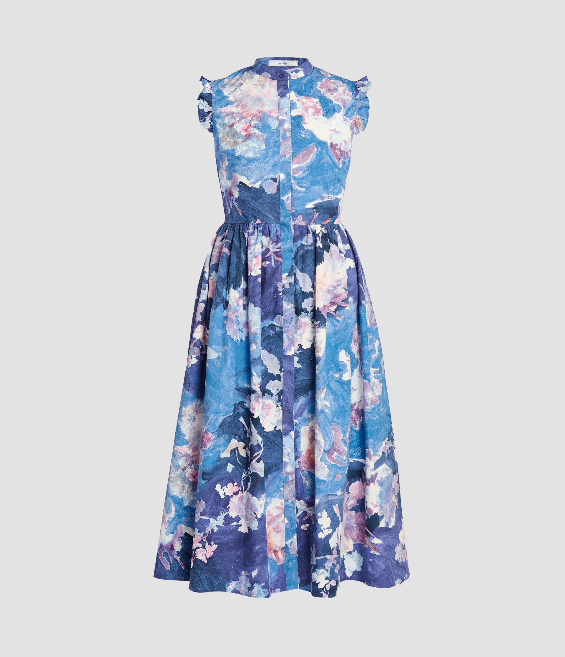 Floral Print Flared Midi Dress