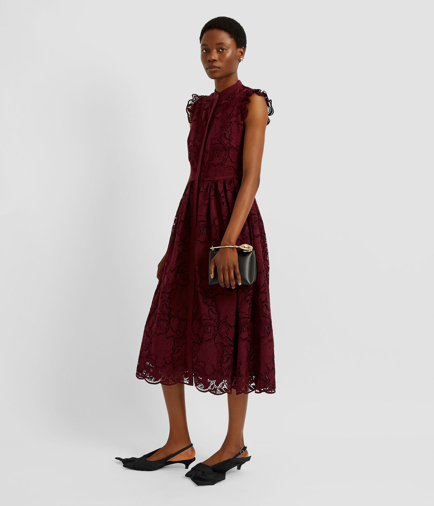 Sleeveless Flared Midi Dress