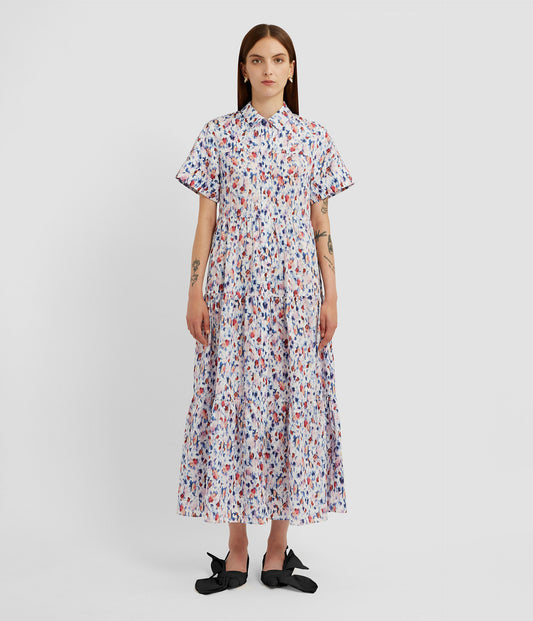 Short Sleeve Midi Shirt Dress
