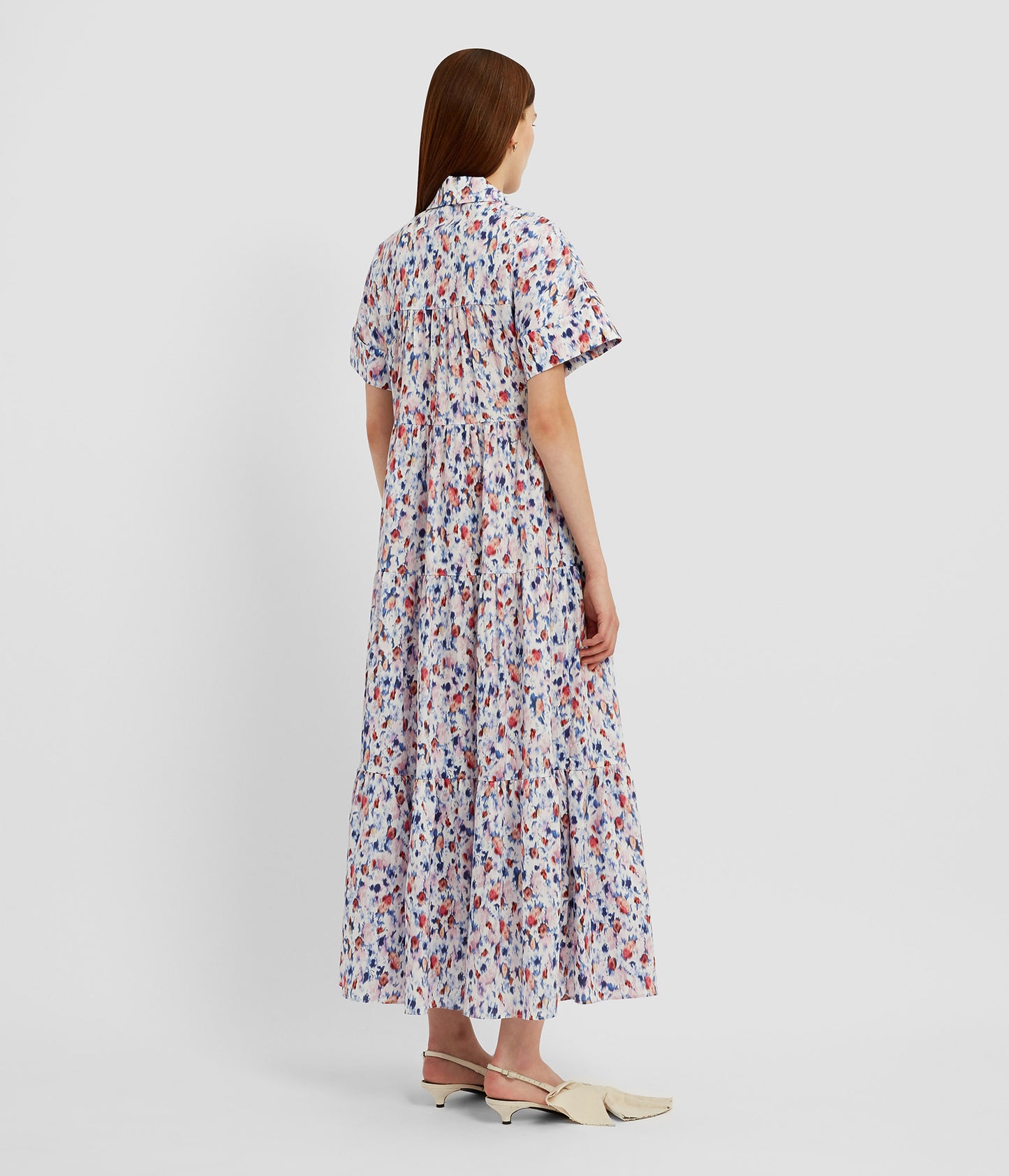 Short Sleeve Midi Shirt Dress