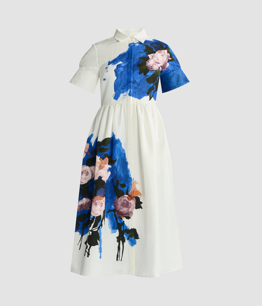 Short Sleeve Midi Shirt Dress