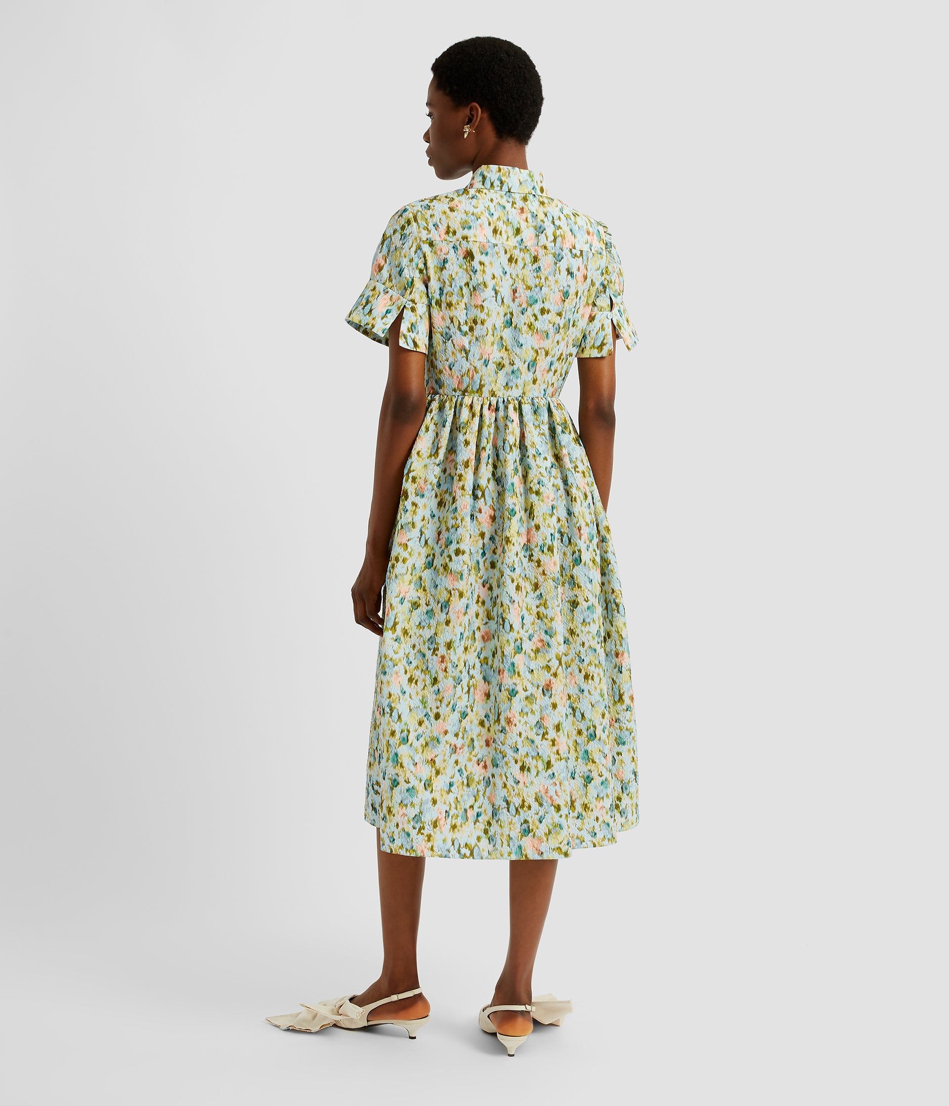 Short Sleeve Midi Shirt Dress | Erdem.com – ERDEM