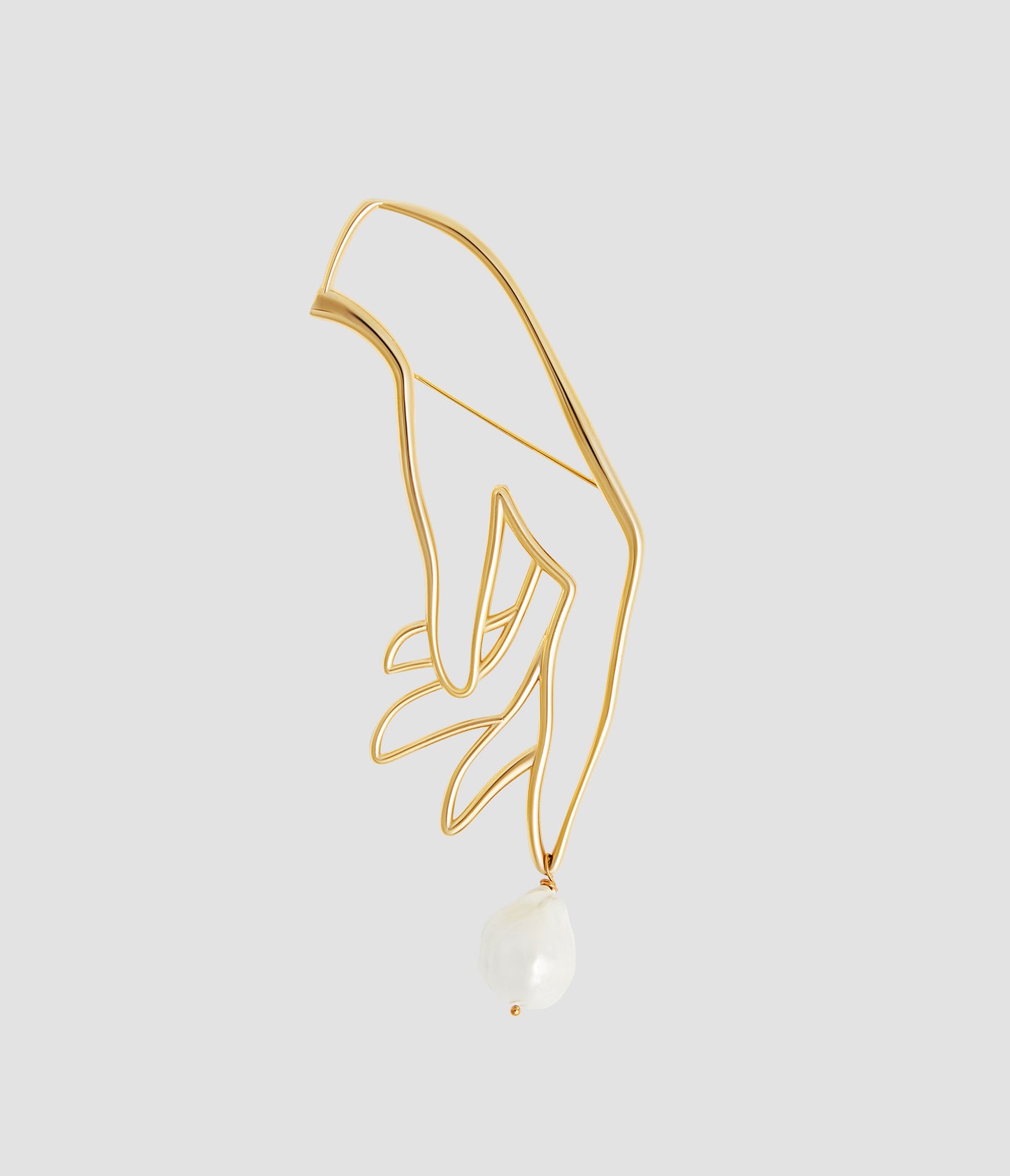 Hand Brooch With Pearl