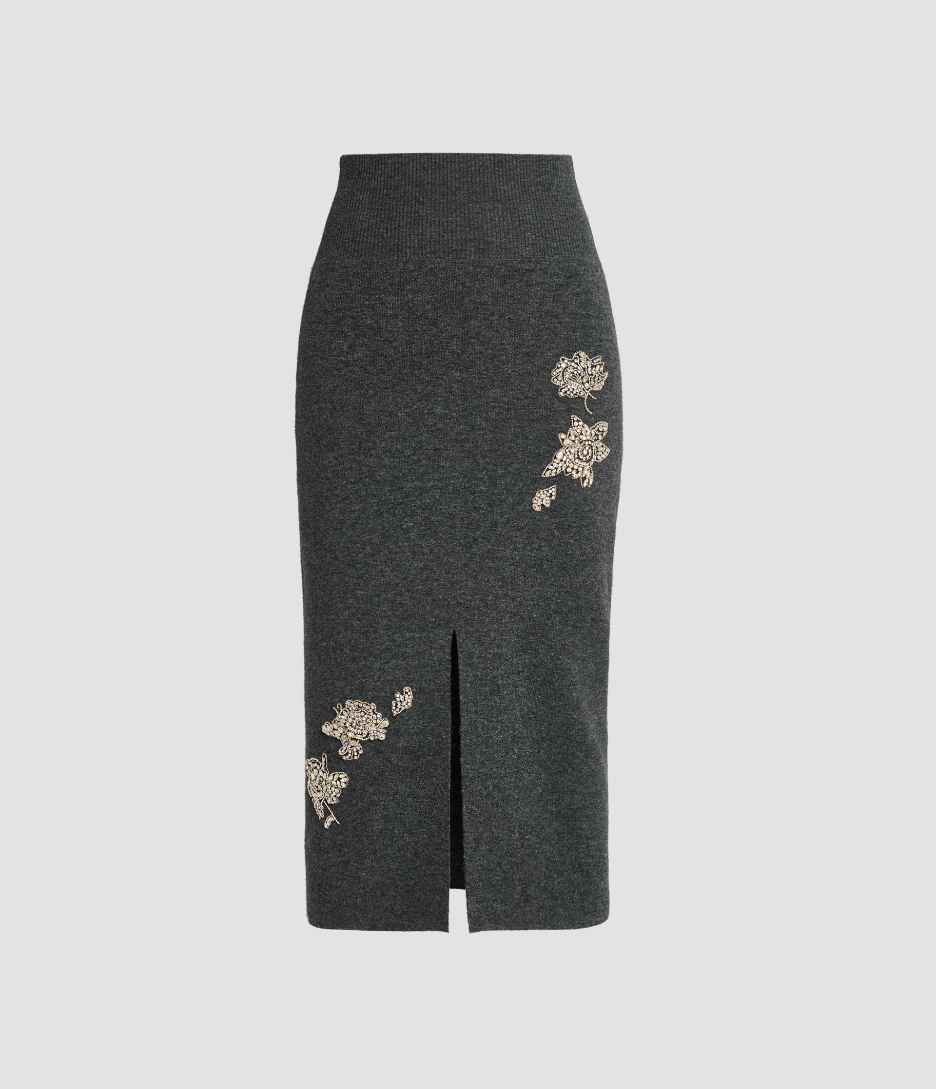 Embellished Knit Pencil Skirt