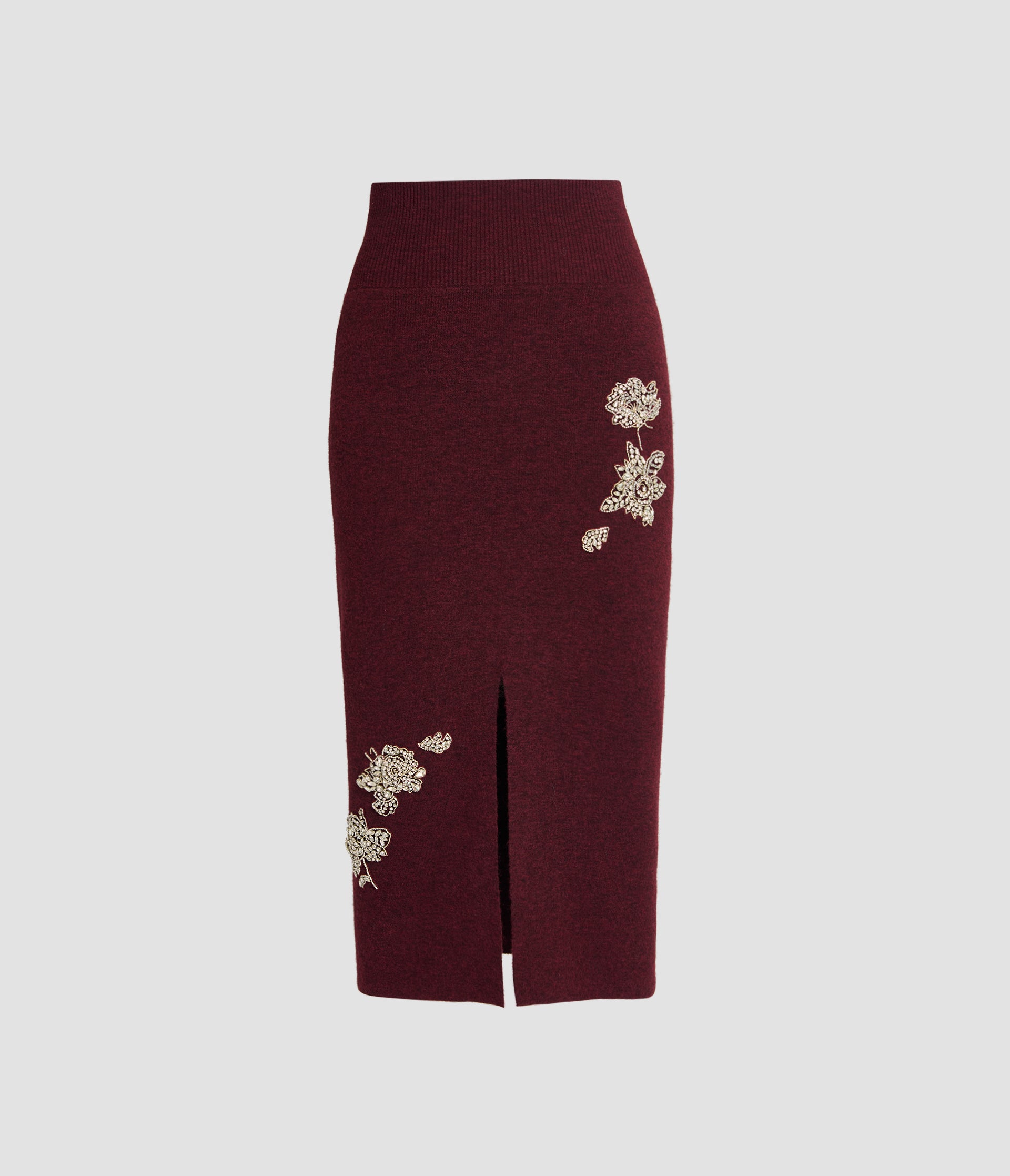 Embellished Knit Pencil Skirt