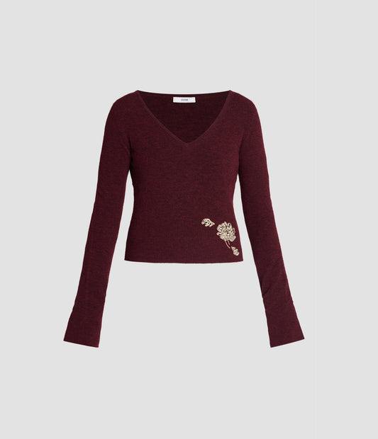 Embellished Cropped Jumper