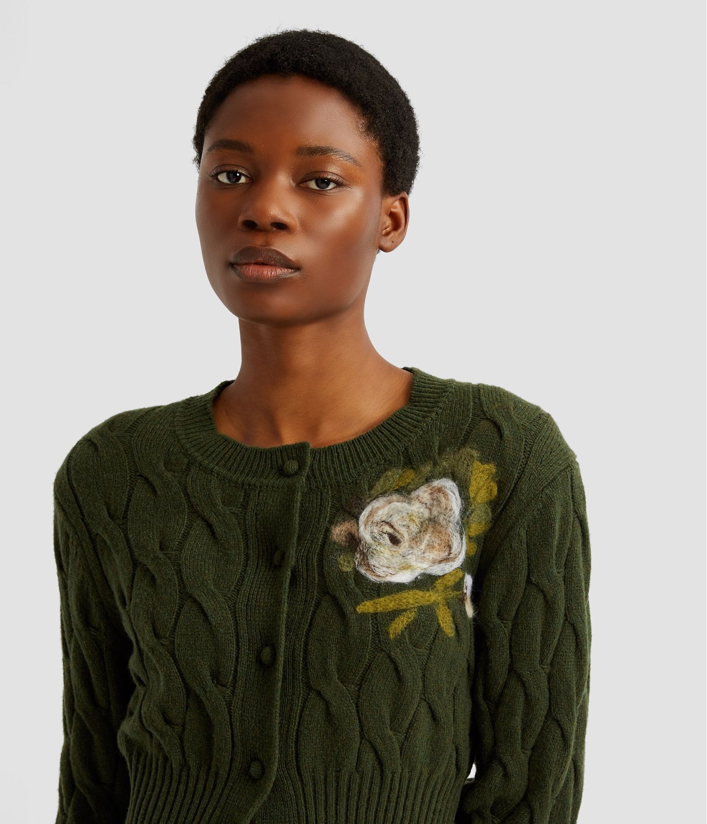 Crew Neck Cardigan