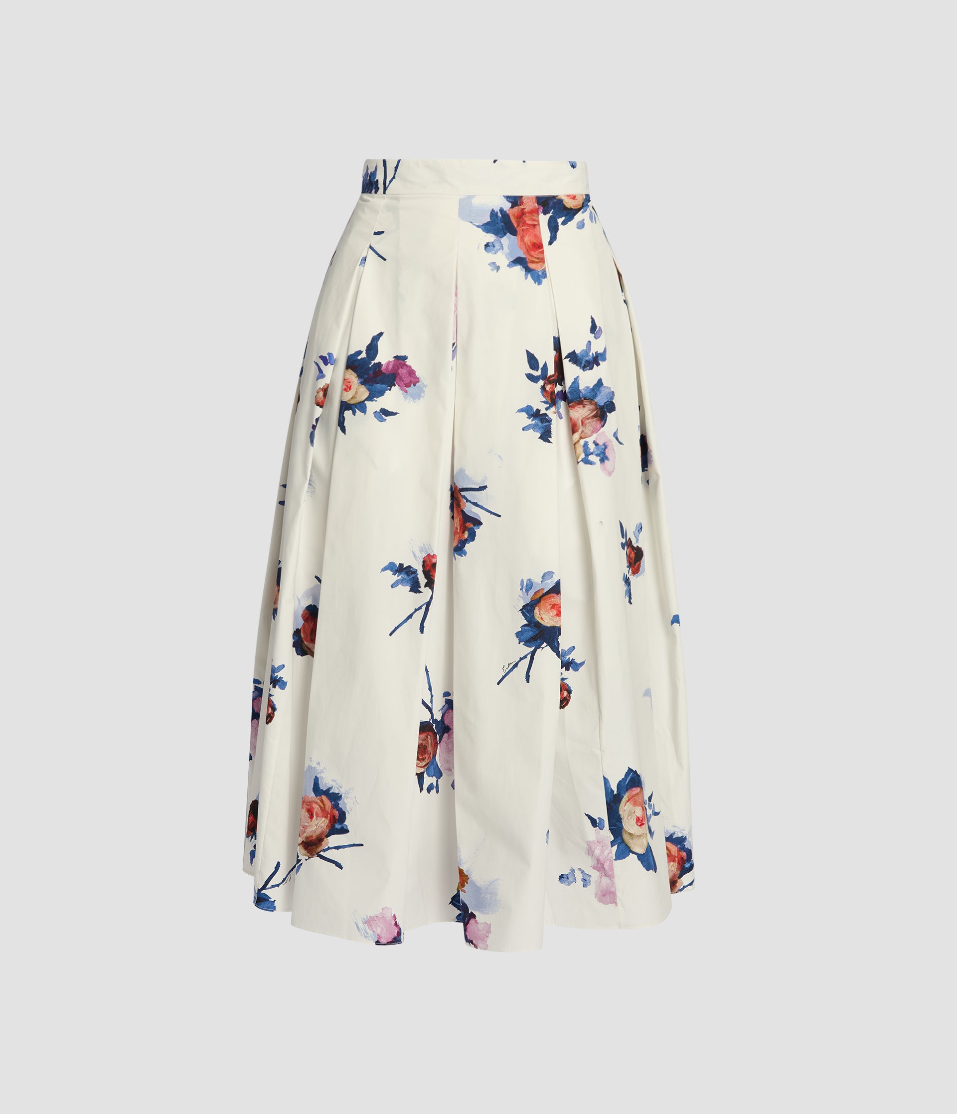 Floral Print Full Midi Skirt